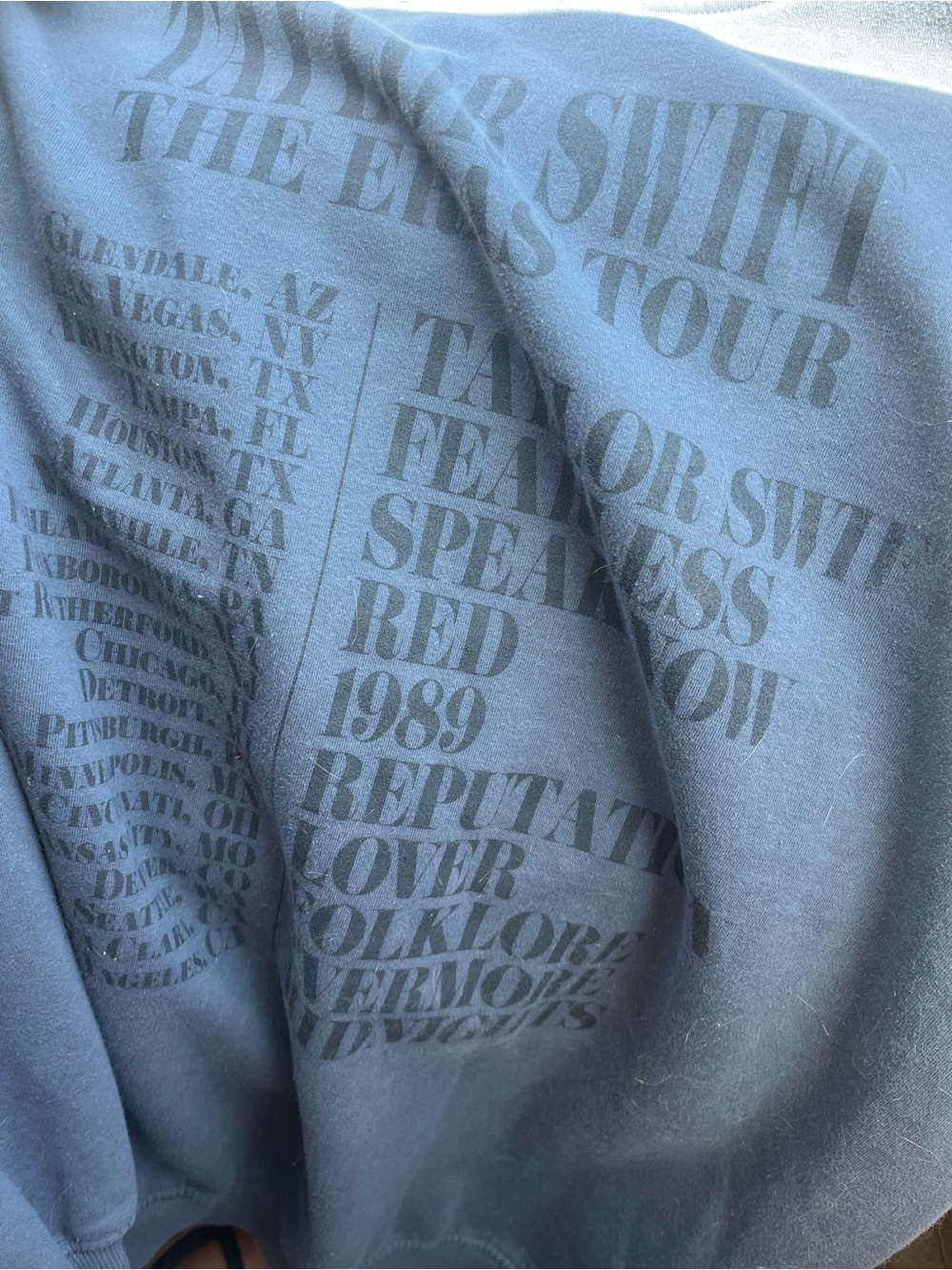 OFFICIAL Taylor Swift 'The Eras Tour' Navy Crewneck Sweatshirt - Picture 3 of 3